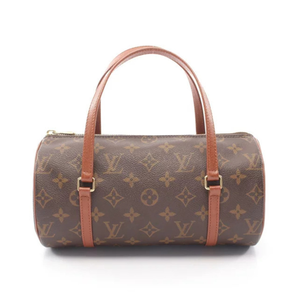 Louis Vuitton Papillon Monogram Handbag Canvas Leather Brown